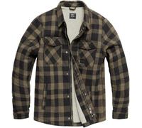 Vintage Industries Giacca da boscaiolo Craft Sherpa pesante Beige Check S Beige