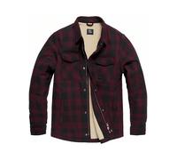 Vintage Industries Giacca Lumberjack Craft Heavyweight Sherpa Burgundy Check L Rosso