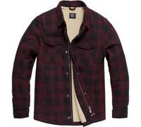 Vintage Industries Giacca Lumberjack Craft Heavyweight Sherpa Burgundy Check M Rosso