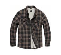 Vintage Industries Giacca Lumberjack Craft Heavyweight Sherpa Grey Check S Grigio