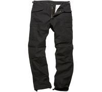 Vintage Industries M65 Heavy Satin Pantaloni, nero, Taglia XS