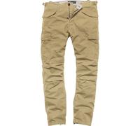 Vintage Industries Pantaloni Cargo Miller M65 Pantaloni Khaki scuro W40 Beige