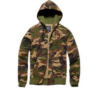Vintage Industries Redstone Camo, felpa con cappuccio e zip S male Marrone/Oliva/Beige