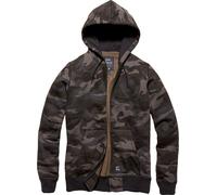 Vintage Industries Redstone Camo, felpa con cappuccio e zip S male Marrone Scuro/Nero/Beige Scuro