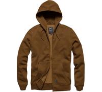 Vintage Industries Redstone, felpa con cappuccio e zip S male Marrone