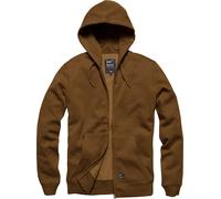 Vintage Industries Redstone, felpa con cappuccio e zip S male Marrone