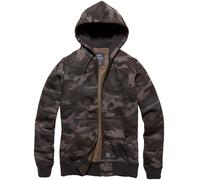 Vintage Industries Redstone Camo, felpa con cappuccio e zip M male Marrone Scuro/Nero/Beige Scuro