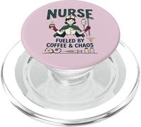 Vintage Infermiera Alimentato Da Caffè & Caos RN Medical PopSockets PopGrip per MagSafe