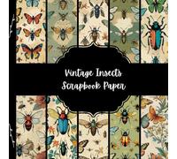 Vintage Insects Scrapbook Paper, Bugs Junk Journal Paper, Retro Decorative Paper, DIY Projects, Origami, Collage Sheets, Decoupage Paper, 10 Designs, Double Sided