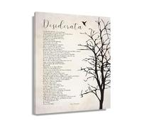 Vintage Inspirational Poem Print Famous Poetry Quote Canvas Wall Art Motivational Poster Retro Style Decor for Bedroom Living Room(Framed,08X12inch(20X30cm))