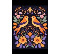 Vintage-Inspired Golden Birds Garden Notebook: 6x9” Lined Journal | 120 Pages with Romantic Bird-Themed Backgrounds | Cottagecore Aesthetic for Teens, Women & Creatives