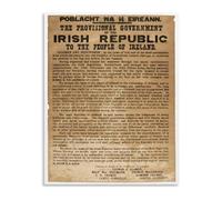 Vintage Ireland History Poster Easter Rising 1916 Canvas Wall Art for Irish Pub Wall(Unframed,12x18inch(30x45cm))
