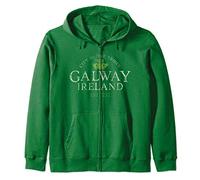Vintage Irish Souvenir Gifts: Claddagh Galway Ireland Felpa con Cappuccio