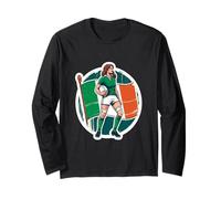Vintage Irlandese Banner Fan Irlanda Bandiera Retro Maglia a Manica