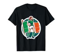 Vintage Irlandese Banner Fan Irlanda Bandiera Retro Maglietta