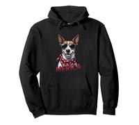 Vintage Jack Russell Terrier 4 luglio Merica Felpa con Cappuccio
