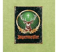 Vintage Jagermeister Retro Tin Sign - Metal Decor per Muro - 7.8 * 11.8 cm