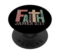 Vintage James 2:17 FEDE Senza azione è morto regalo grafico PopSockets PopGrip Adesivo