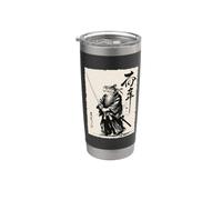 Vintage Japanese Art Frog Samurai Graphic Bicchiere termico in acciaio inox doppia parete