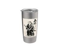 Vintage Japanese Art Frog Samurai Graphic Bicchiere termico in acciaio inox doppia parete