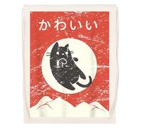 Vintage Japanese Cat Kawaii Anime Borsa Da Palestra In Cotone Con Sacco Sportivo Riutilizzabile Beige