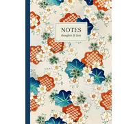 Vintage Japanese Floral Notebook: A5 Lined Notebook | Cherry Blossom Pattern