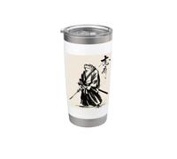 Vintage Japanese Frog Samurai Graphic Bicchiere termico in acciaio inox doppia parete