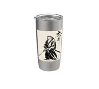 Vintage Japanese Frog Samurai Graphic Bicchiere termico in acciaio inox doppia parete