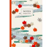 Vintage Japanese Pattern Notebook: A5 Lined Notebook | Autumn Leaf Pattern