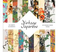 Vintage Japanese Scrapbook Paper: | Vintage Japanese Craft Paper | 8.5 x 8.5 inch | Vintage Japanese Themed Patterns | 40 patterned double sided sheets (20 designs) |