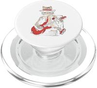 Vintage Jazz Cat Suonare Chitarra Band Retro Jazz Band PopSockets PopGrip per MagSafe