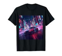 Vintage JDM Legenda Drift Racing Car Tokyo Skyline di Notte Maglietta