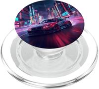 Vintage JDM Legenda Drift Racing Car Tokyo Skyline Di Notte PopSockets PopGrip per MagSafe