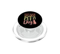 Vintage Keep Calm And Pet A Dog Puppy Funny Dogs Lovers PopSockets PopGrip per MagSafe