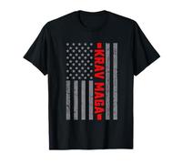 Vintage Krav Maga Bandiera Americana MMA Trainer per Uomo Maglietta