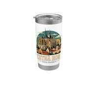 Vintage Kutna Hora Repubblica Ceca Viaggio Punto di riferimento Regalo Bicchiere termico in acciaio inox doppia parete