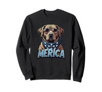 Vintage Labrador Retriever 4 luglio Merica Felpa
