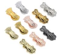 Vintage Lady S Mano Forma Segnalibri Metallo Libro Pagina Sostegno Clip per