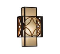 Vintage ▾ Lampada da parete Ferro Tessuto H:34cm angolare elegante E14