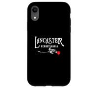 Vintage Lancaster Pennsylvania con una rosa rossa PA città natale Custodia per iPhone XR