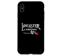 Vintage Lancaster Pennsylvania con una rosa rossa PA città natale Custodia per iPhone XS Max