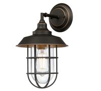 Vintage Lanterna Parete Esterno Luci Giardino Lampada Iron Hill Bronzo 1 X E27