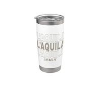 Vintage L'Aquila Italia Bicchiere termico in acciaio inox doppia parete
