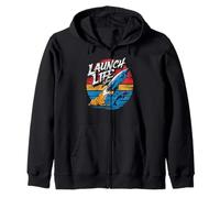 Vintage Launch Life, Atlas, Falcon, Canaveral, Boca Chica Felpa con Cappuccio