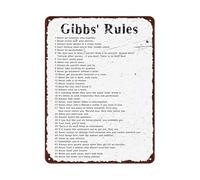 Vintage Leadership Rules Metal Sign Inspirational Quote Wall Decor for Home Office 8 X 12