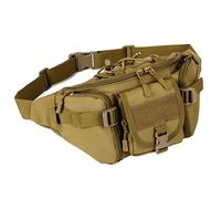 Vintage Leather Fanny Pack Marsupio per Uomini Donne Viaggio Escursionismo Esecuzione Hip Bum Belt Slim Cell Phone Borsa Portafoglio Sacchetto Caffè, #31 cachi (nylon), large