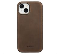 ACCEZZ Vintage Leather Backcover COVER per Apple iPhone 14, Marrone