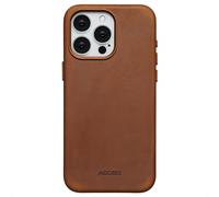ACCEZZ Vintage Leather Backcover COVER per Apple iPhone 15 Pro Max, Cognac