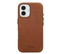 ACCEZZ Vintage Leather Backcover COVER per Apple iPhone 16, Cognac