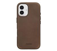 ACCEZZ Vintage Leather Backcover COVER per Apple iPhone 16, Marrone
